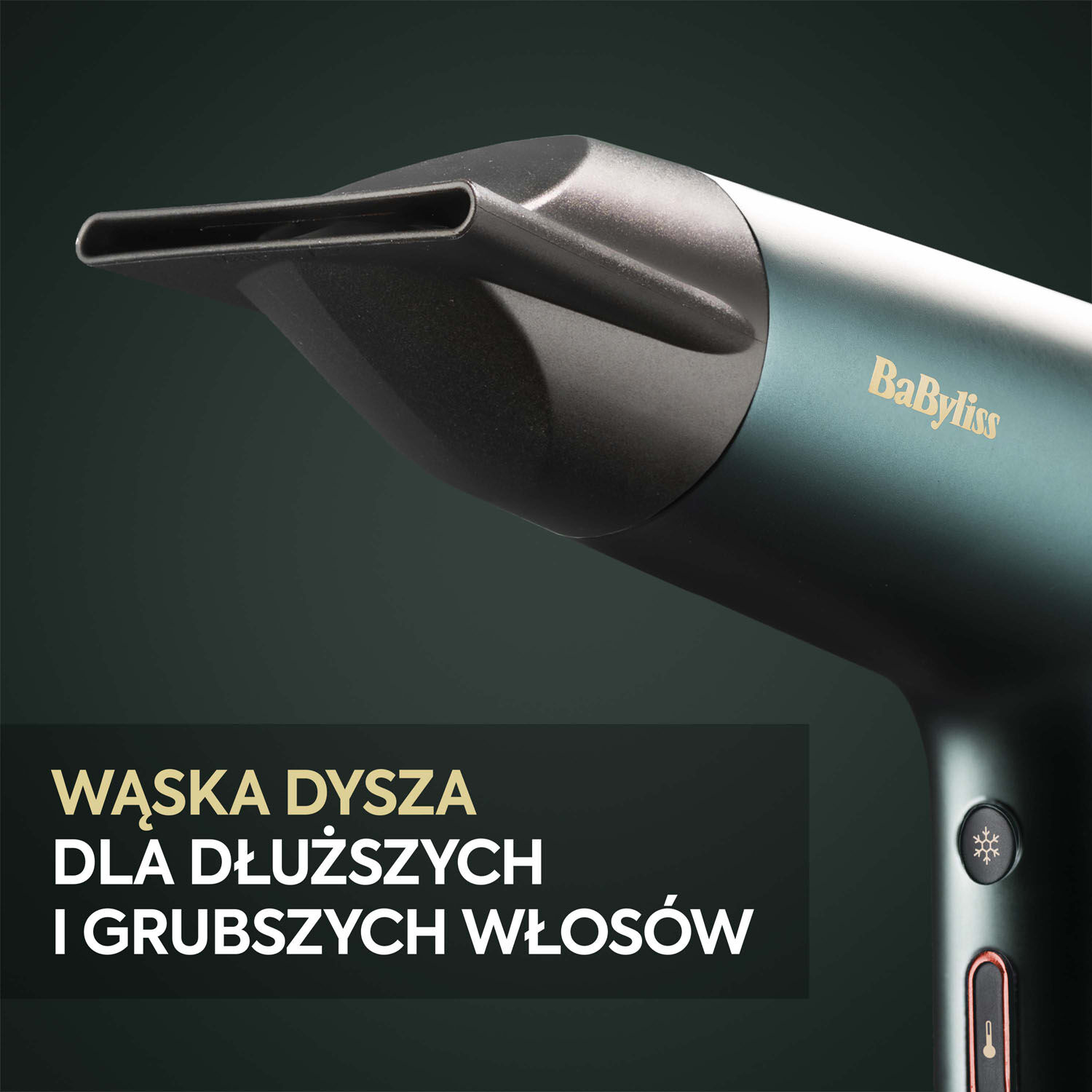 WĄSKA DYSZA. DLA DŁUŻSZYCH I GRUBSZYCH WŁOS&Oacute;W